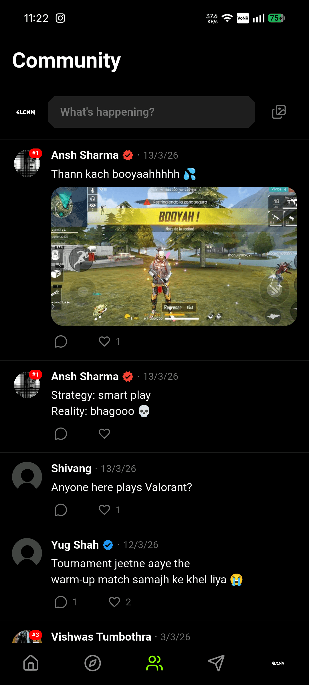 GLENN social feed preview