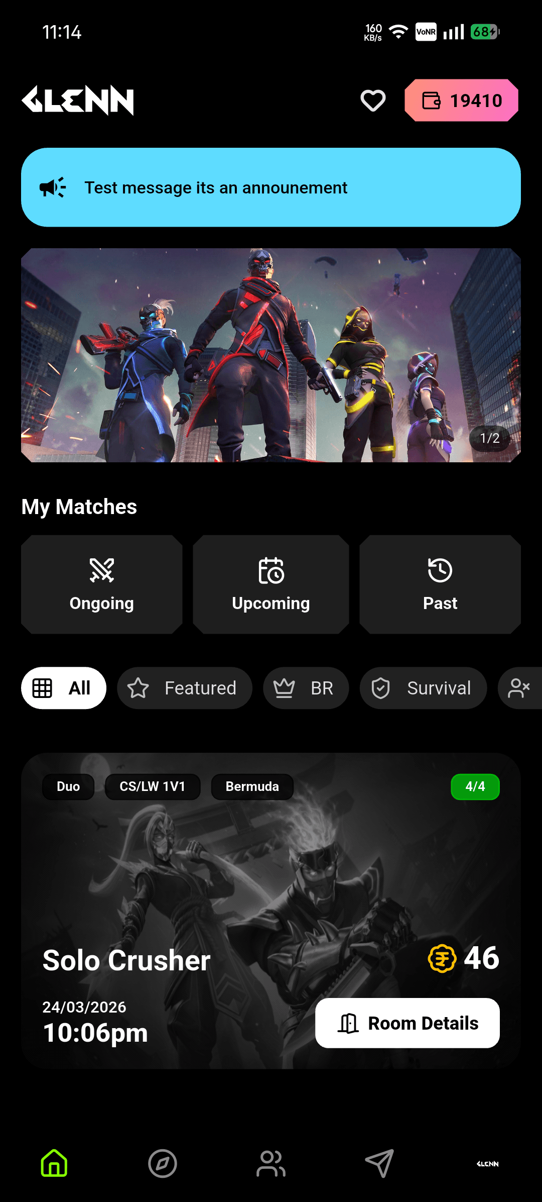 GLENN home feed preview